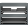 Mexen Box-A boîtier d'armoire sous-lavabo 60 cm, 2 tiroirs, graphite mat - 91AX0-0600-470-2-66