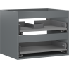 Mexen Box-A boîtier d'armoire sous-lavabo 60 cm, 2 tiroirs, graphite mat - 91AX0-0600-470-2-66