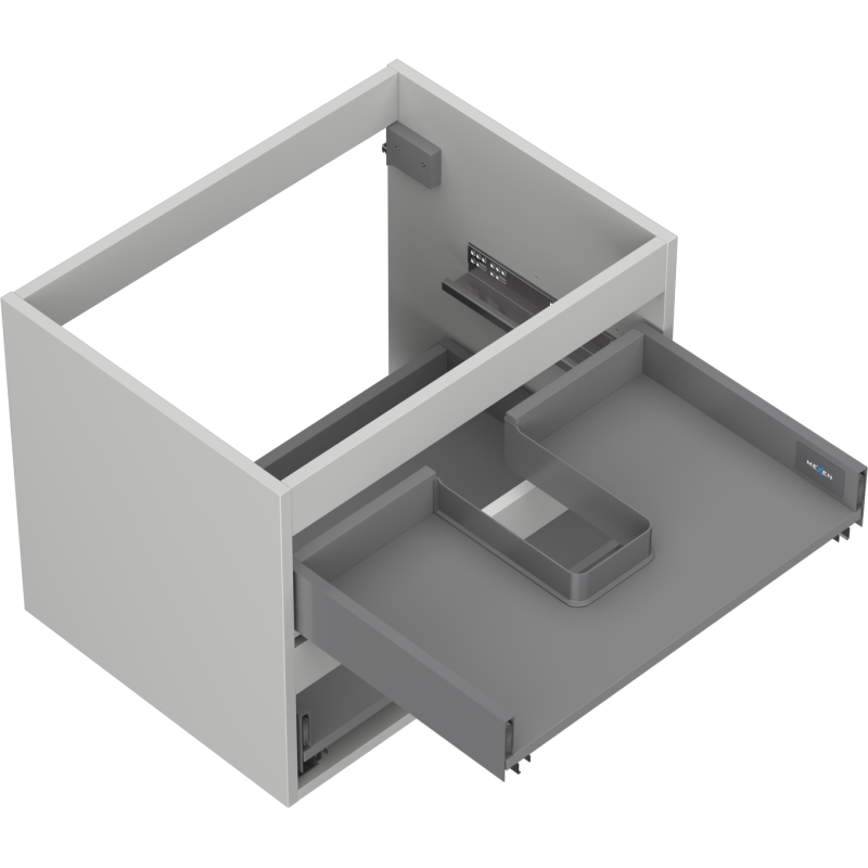 Mexen Box-A corps de meuble sous-lavabo 60 cm, 2 tiroirs, gris mat - 91AX0-0600-470-2-62