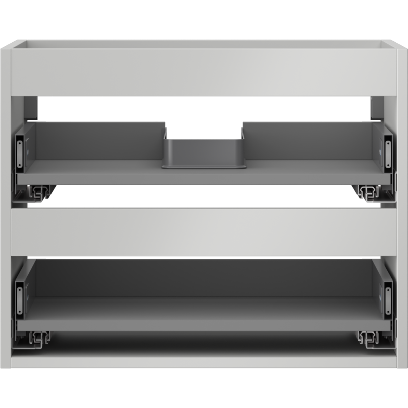 Mexen Box-A corps de meuble sous-lavabo 60 cm, 2 tiroirs, gris mat - 91AX0-0600-470-2-62