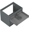 Mexen Box-A boîtier d'armoire sous-lavabo 60 cm, 2 tiroirs, graphite mat - 91AX0-0600-470-2-66
