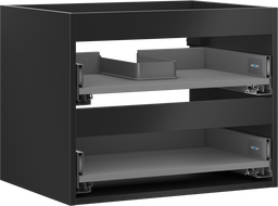 Mexen Box-A caisson de meuble sous-lavabo 60 cm, 2 tiroirs, noir mat - 91AX0-0600-470-2-71