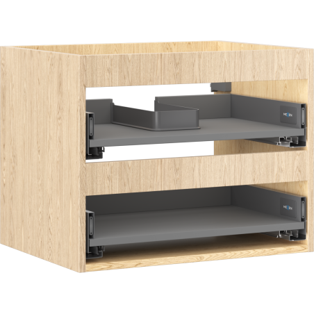 Mexen Box-A corps de meuble sous-vasque 60 cm, 2 tiroirs, chêne - 91AX0-0600-470-2-81
