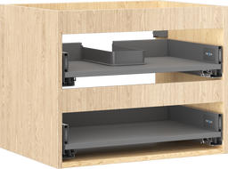 Mexen Box-A corps de meuble sous-vasque 60 cm, 2 tiroirs, chêne - 91AX0-0600-470-2-81
