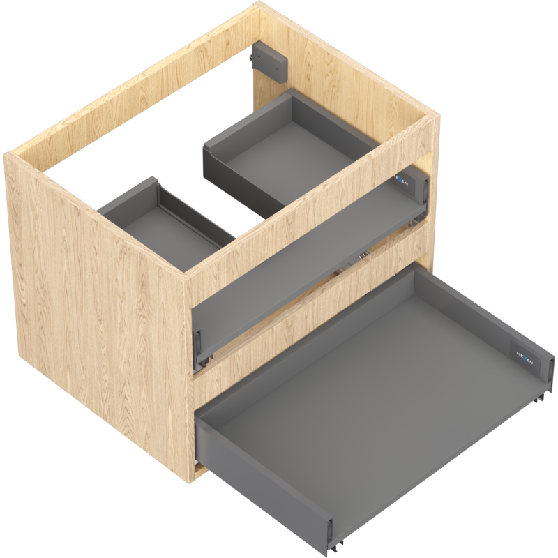 Mexen Box-A corps de meuble sous-vasque 60 cm, 2 tiroirs, chêne - 91AX0-0600-470-2-81