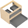 Mexen Box-A corps de meuble sous-vasque 60 cm, 2 tiroirs, chêne - 91AX0-0600-470-2-81