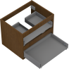 Mexen Box-A armoire sous-lavabo 60 cm, 2 tiroirs, noyer - 91AX0-0600-470-2-86