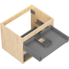 Mexen Box-A corps de meuble sous-vasque 60 cm, 2 tiroirs, chêne - 91AX0-0600-470-2-81
