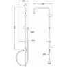 Mexen X colonne de douche, gris fusil brossé - 7939199-66