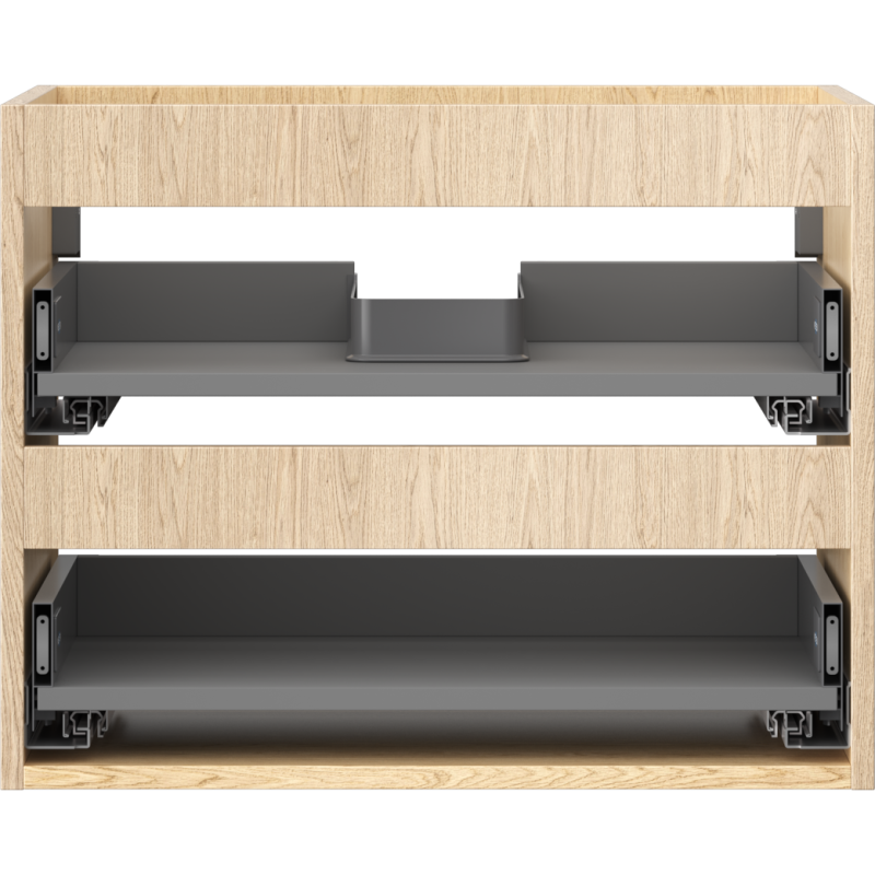Mexen Box-A corps de meuble sous-vasque 60 cm, 2 tiroirs, chêne - 91AX0-0600-470-2-81