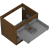 Mexen Box-A armoire sous-lavabo 60 cm, 2 tiroirs, noyer - 91AX0-0600-470-2-86