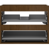 Mexen Box-A armoire sous-lavabo 60 cm, 2 tiroirs, noyer - 91AX0-0600-470-2-86