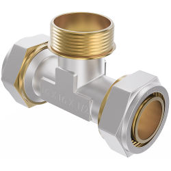 Mexen PEX-S Té de raccordement PEX 20 x 3/4 M x 20 - W97233-2034M20-00