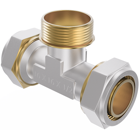 Mexen PEX-S Té de raccordement PEX 20 x 3/4 M x 20 - W97233-2034M20-00