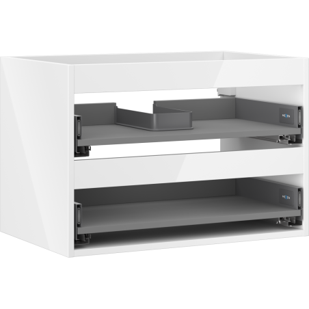 Mexen Box-A corps de meuble sous-lavabo 70 cm, 2 tiroirs, blanc brillant - 91AX0-0700-470-2-00