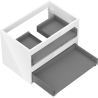 Mexen Box-A corps de meuble sous-lavabo 70 cm, 2 tiroirs, blanc brillant - 91AX0-0700-470-2-00