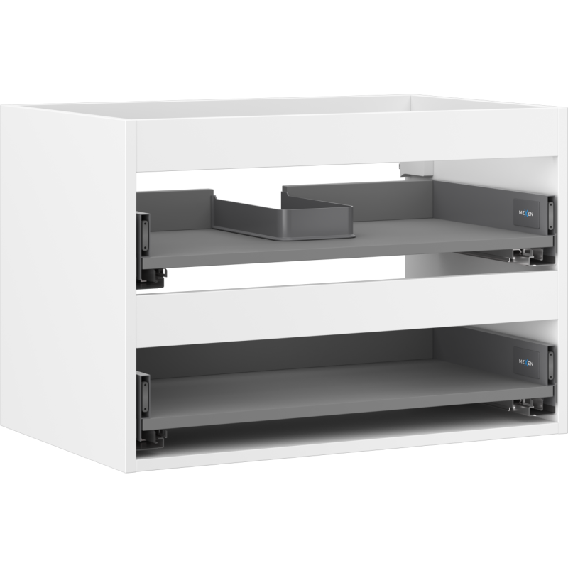 Mexen Box-A corps de meuble sous-vasque 70 cm, 2 tiroirs, blanc mat - 91AX0-0700-470-2-01