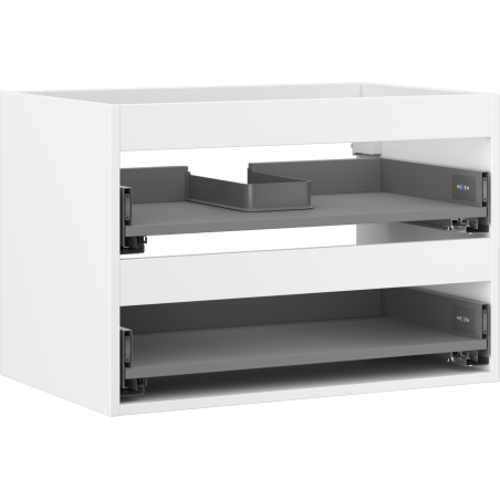 Mexen Box-A corps de meuble sous-vasque 70 cm, 2 tiroirs, blanc mat - 91AX0-0700-470-2-01