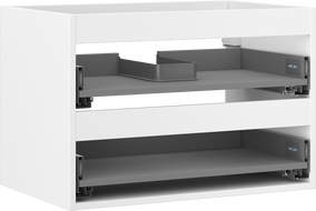 Mexen Box-A corps de meuble sous-vasque 70 cm, 2 tiroirs, blanc mat - 91AX0-0700-470-2-01