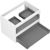 Mexen Box-A corps de meuble sous-vasque 70 cm, 2 tiroirs, blanc mat - 91AX0-0700-470-2-01