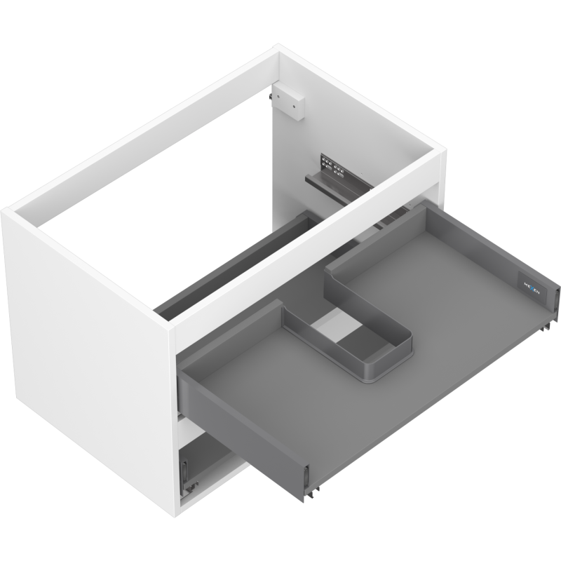 Mexen Box-A corps d'armoire de salle de bain 70 cm, 2 tiroirs, blanc mat - 91AX0-0700-470-2-01