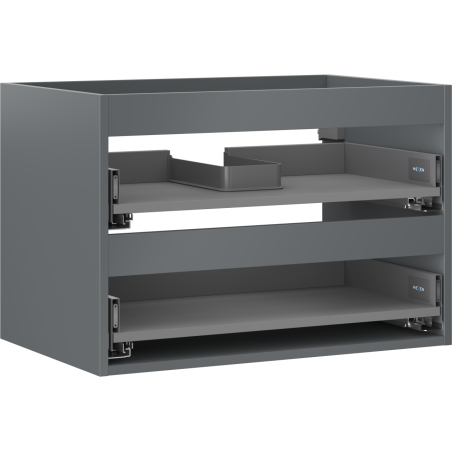 Mexen Box-A corpus d'armoire de salle de bain 70 cm, 2 tiroirs, graphite mat - 91AX0-0700-470-2-66