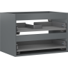 Mexen Box-A corpus d'armoire de salle de bain 70 cm, 2 tiroirs, graphite mat - 91AX0-0700-470-2-66