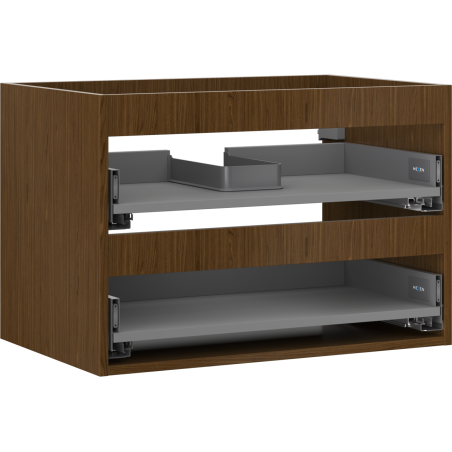 Mexen Box-A caisson de meuble sous-vasque 70 cm, 2 tiroirs, noyer - 91AX0-0700-470-2-86