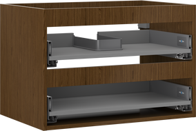 Mexen Box-A caisson de meuble sous-vasque 70 cm, 2 tiroirs, noyer - 91AX0-0700-470-2-86