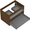 Mexen Box-A caisson de meuble sous-vasque 70 cm, 2 tiroirs, noyer - 91AX0-0700-470-2-86