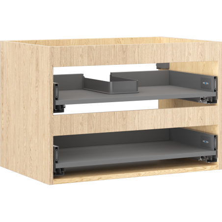 Mexen Box-A corps de l'armoire sous-lavabo 70 cm, 2 tiroirs, chêne - 91AX0-0700-470-2-81