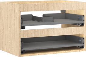Mexen Box-A corps de l'armoire sous-lavabo 70 cm, 2 tiroirs, chêne - 91AX0-0700-470-2-81