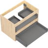 Mexen Box-A corps de l'armoire sous-lavabo 70 cm, 2 tiroirs, chêne - 91AX0-0700-470-2-81