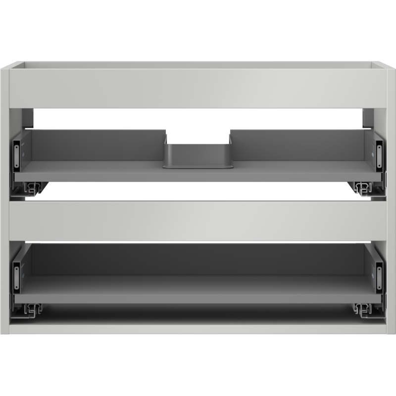 Mexen Box-A corps de meuble sous-vasque 70 cm, 2 tiroirs, gris mat - 91AX0-0700-470-2-62