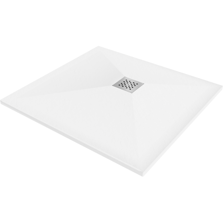 Mexen Stone+ receveur de douche carré en composite 80 x 80 cm, blanc - 44108080