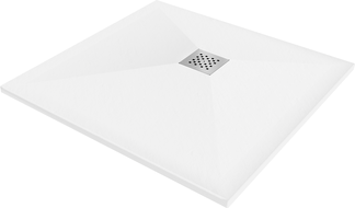 Mexen Stone+ receveur composite carré 80 x 80 cm, blanc - 44108080
