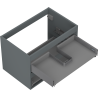 Mexen Box-A corpus d'armoire de salle de bain 70 cm, 2 tiroirs, graphite mat - 91AX0-0700-470-2-66