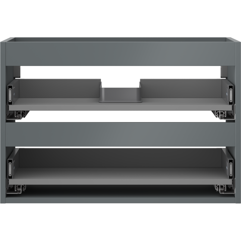 Mexen Box-A corps de meuble sous-lavabo 70 cm, 2 tiroirs, graphite mat - 91AX0-0700-470-2-66