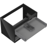 Mexen Box-A corps d'armoire sous-vasque 70 cm, 2 tiroirs, noir brillant - 91AX0-0700-470-2-70