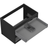 Mexen Box-A corps de meuble sous-lavabo 70 cm, 2 tiroirs, noir mat - 91AX0-0700-470-2-71