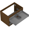 Mexen Box-A caisson de meuble sous-vasque 70 cm, 2 tiroirs, noyer - 91AX0-0700-470-2-86