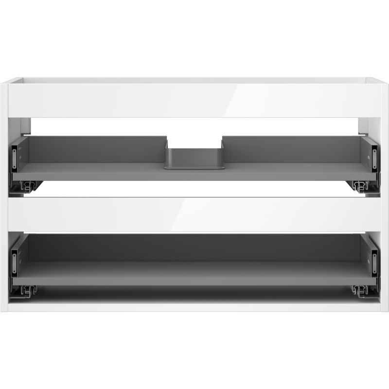 Mexen Box-A corps de meuble sous lavabo 80 cm, 2 tiroirs, blanc brillant - 91AX0-0800-470-2-00