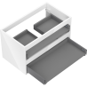 Mexen Box-A corps d'armoire sous-lavabo 80 cm, 2 tiroirs, blanc brillant - 91AX0-0800-470-2-00