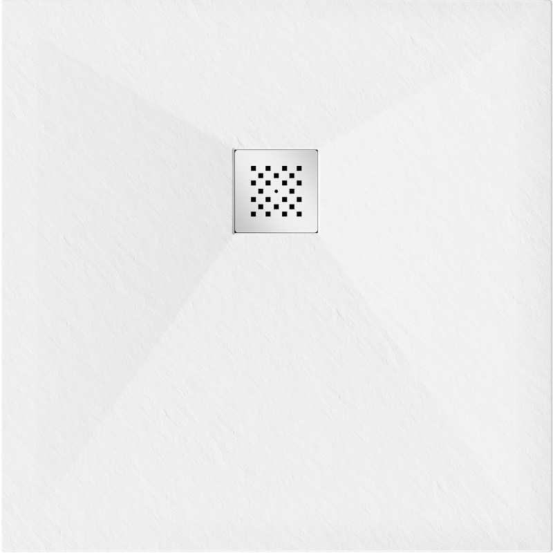 Mexen Stone+ receveur de douche carré en composite 80 x 80 cm, blanc - 44108080
