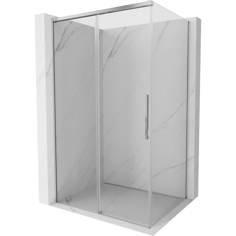 Mexen Rox cabine de douche coulissante 155 x 100 cm, transparente, chrome - 8C2-155-100-01-00