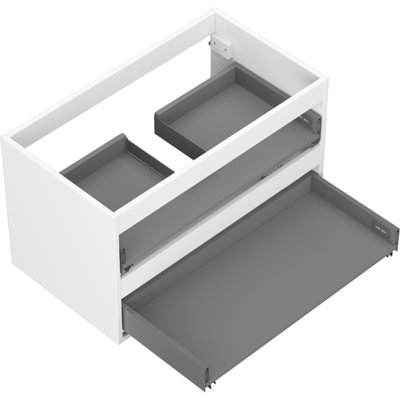 Mexen Box-A corps de meuble sous-lavabo 80 cm, 2 tiroirs, blanc mat - 91AX0-0800-470-2-01