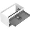 Mexen Box-A corps de meuble sous-lavabo 80 cm, 2 tiroirs, blanc mat - 91AX0-0800-470-2-01