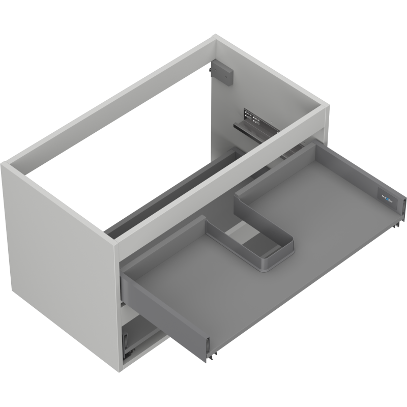 Mexen Box-A corps de meuble sous-vasque 80 cm, 2 tiroirs, gris mat - 91AX0-0800-470-2-62