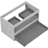 Mexen Box-A caisson de meuble sous-lavabo 80 cm, 2 tiroirs, gris mat - 91AX0-0800-470-2-62