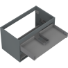 Mexen Box-A armoire sous lavabo 80 cm, 2 tiroirs, graphite mat - 91AX0-0800-470-2-66